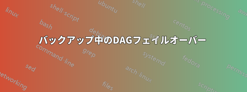 バックアップ中のDAGフェイルオーバー