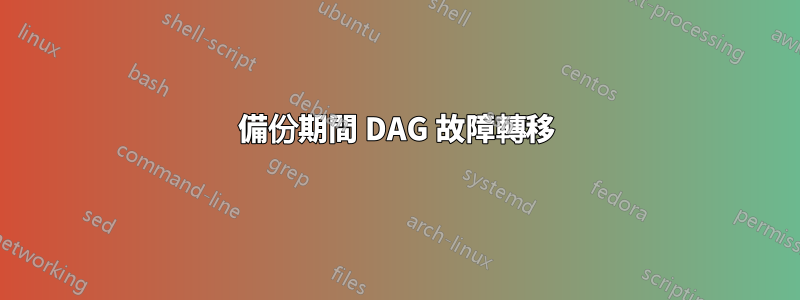 備份期間 DAG 故障轉移