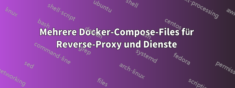 Mehrere Docker-Compose-Files für Reverse-Proxy und Dienste