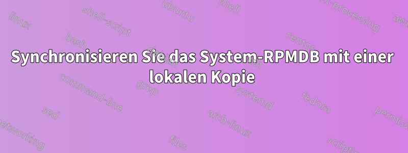 Synchronisieren Sie das System-RPMDB mit einer lokalen Kopie