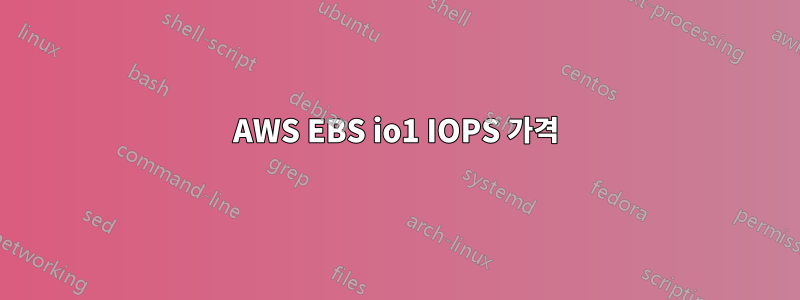 AWS EBS io1 IOPS 가격