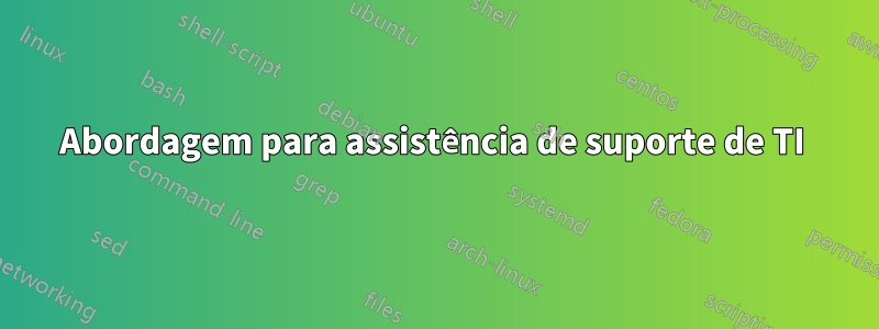 Abordagem para assistência de suporte de TI 