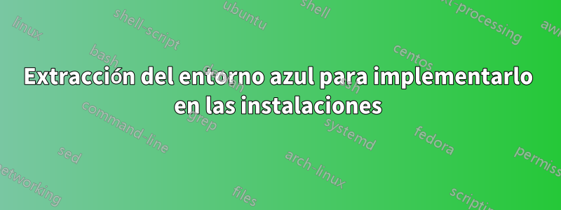 Extracción del entorno azul para implementarlo en las instalaciones