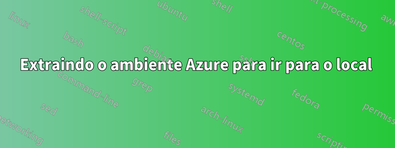 Extraindo o ambiente Azure para ir para o local