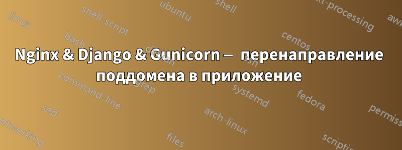 Nginx & Django & Gunicorn — перенаправление поддомена в приложение