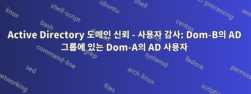 Active Directory 도메인 신뢰 - 사용자 감사: Dom-B의 AD 그룹에 있는 Dom-A의 AD 사용자