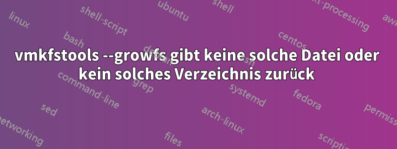 vmkfstools --growfs gibt keine solche Datei oder kein solches Verzeichnis zurück