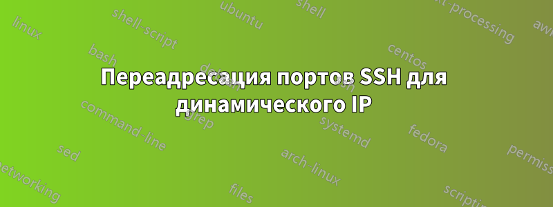 Переадресация портов SSH для динамического IP