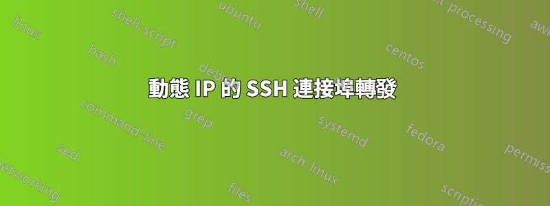 動態 IP 的 SSH 連接埠轉發