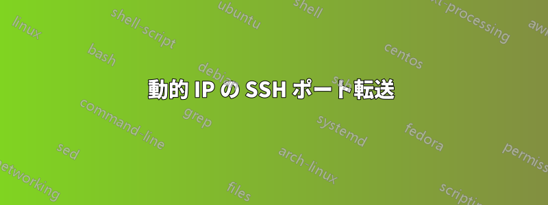 動的 IP の SSH ポート転送