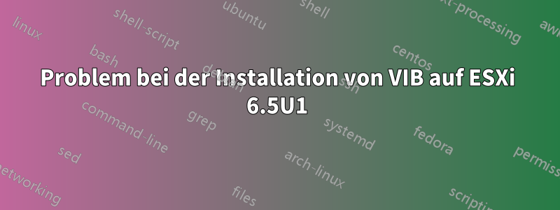 Problem bei der Installation von VIB auf ESXi 6.5U1