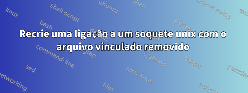 Recrie uma ligação a um soquete unix com o arquivo vinculado removido