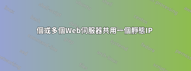 2個或多個Web伺服器共用一個靜態IP