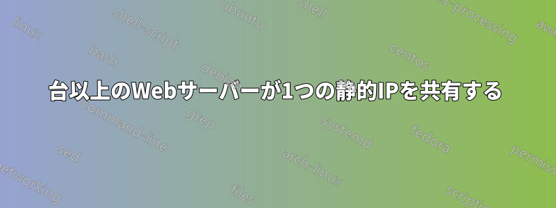 2台以上のWebサーバーが1つの静的IPを共有する