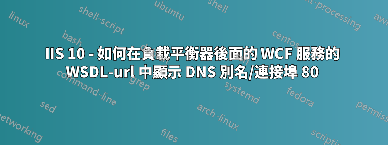 IIS 10 - 如何在負載平衡器後面的 WCF 服務的 WSDL-url 中顯示 DNS 別名/連接埠 80