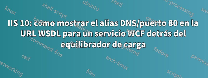 IIS 10: cómo mostrar el alias DNS/puerto 80 en la URL WSDL para un servicio WCF detrás del equilibrador de carga