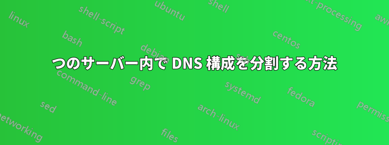 2 つのサーバー内で DNS 構成を分割する方法