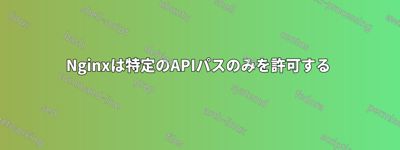 Nginxは特定のAPIパスのみを許可する