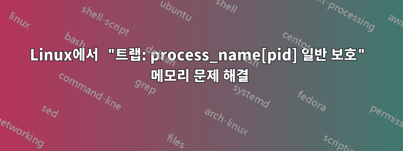 Linux에서 "트랩: process_name[pid] 일반 보호" 메모리 문제 해결