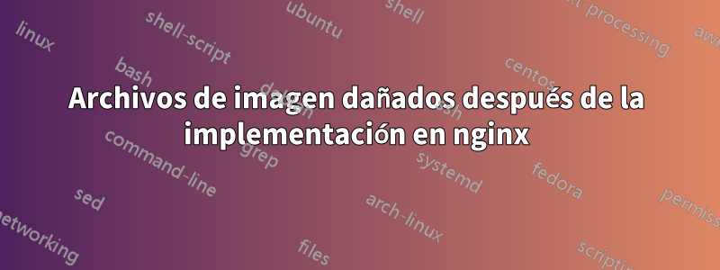 Archivos de imagen dañados después de la implementación en nginx