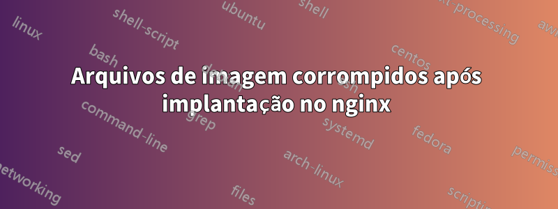 Arquivos de imagem corrompidos após implantação no nginx