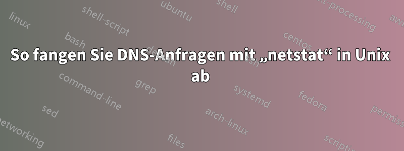 So fangen Sie DNS-Anfragen mit „netstat“ in Unix ab