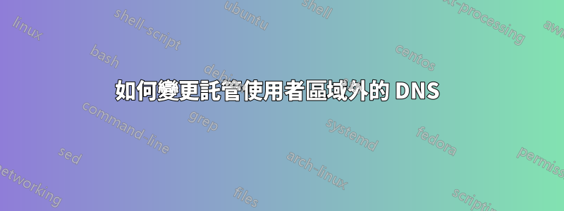 如何變更託管使用者區域外的 DNS 