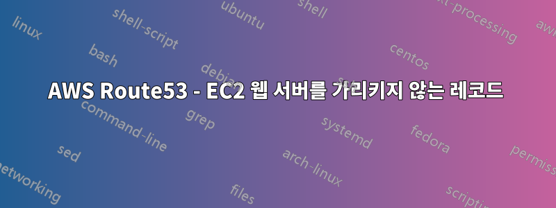 AWS Route53 - EC2 웹 서버를 가리키지 않는 레코드