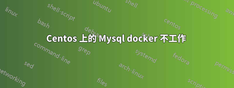 Centos 上的 Mysql docker 不工作