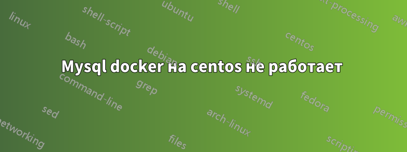 Mysql docker на centos не работает