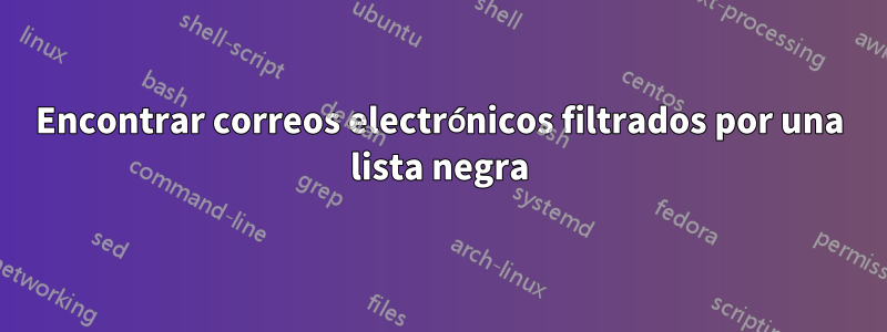 Encontrar correos electrónicos filtrados por una lista negra