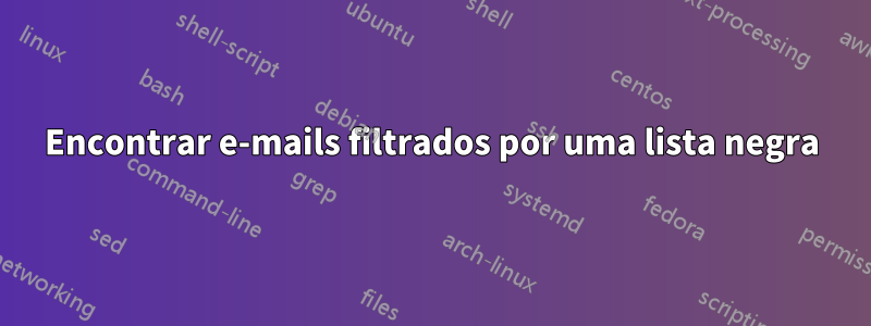 Encontrar e-mails filtrados por uma lista negra