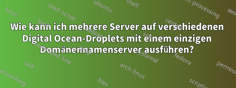 Wie kann ich mehrere Server auf verschiedenen Digital Ocean-Droplets mit einem einzigen Domänennamenserver ausführen?