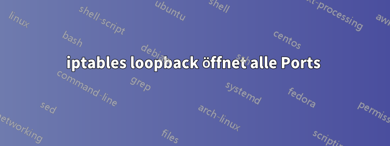 iptables loopback öffnet alle Ports