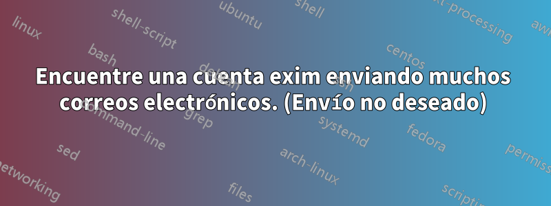 Encuentre una cuenta exim enviando muchos correos electrónicos. (Envío no deseado)