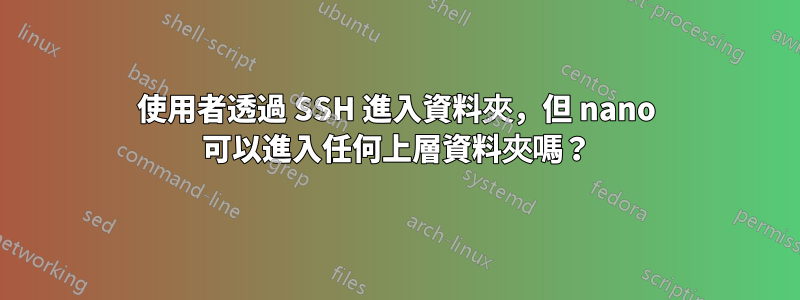 使用者透過 SSH 進入資料夾，但 nano 可以進入任何上層資料夾嗎？