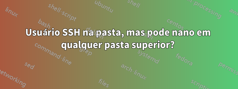 Usuário SSH na pasta, mas pode nano em qualquer pasta superior?