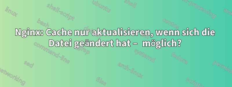 Nginx: Cache nur aktualisieren, wenn sich die Datei geändert hat – möglich?