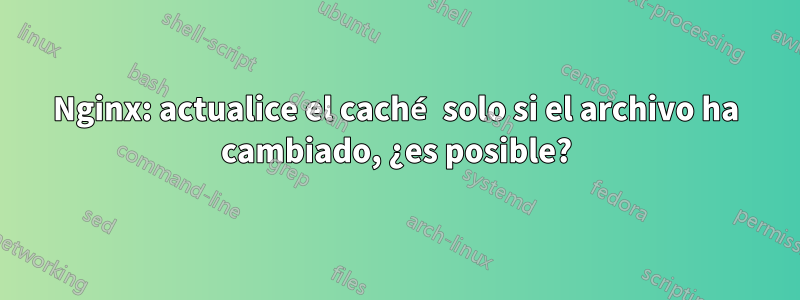 Nginx: actualice el caché solo si el archivo ha cambiado, ¿es posible?