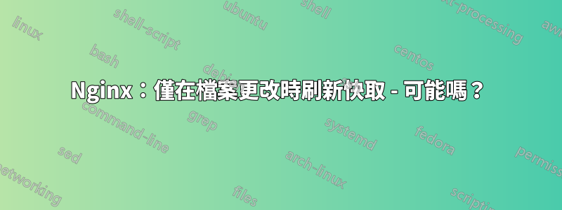 Nginx：僅在檔案更改時刷新快取 - 可能嗎？