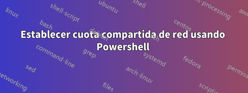 Establecer cuota compartida de red usando Powershell