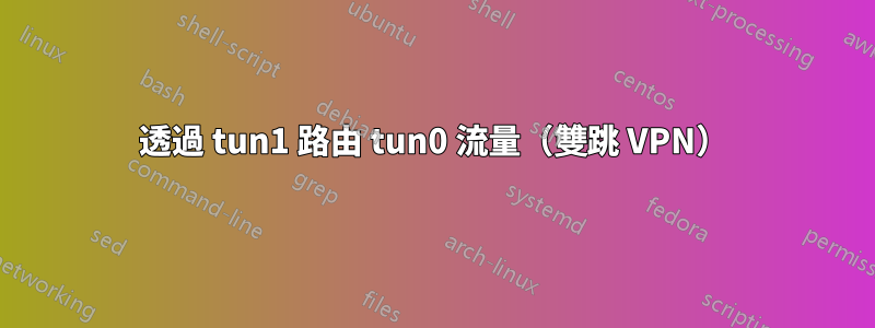 透過 tun1 路由 tun0 流量（雙跳 VPN）