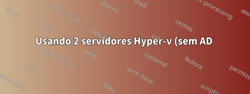 Usando 2 servidores Hyper-v (sem AD) com replicação para fornecer transição perfeita