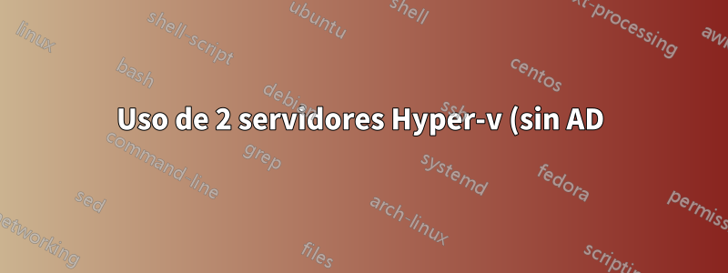 Uso de 2 servidores Hyper-v (sin AD) con replicación para proporcionar una conmutación perfecta