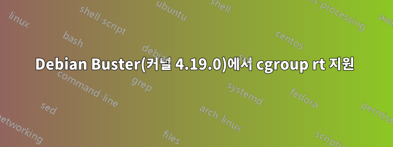 Debian Buster(커널 4.19.0)에서 cgroup rt 지원