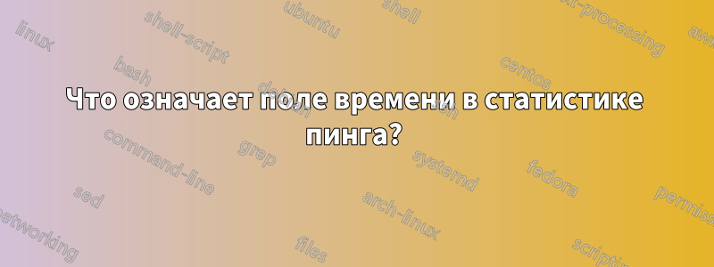 Что означает поле времени в статистике пинга?