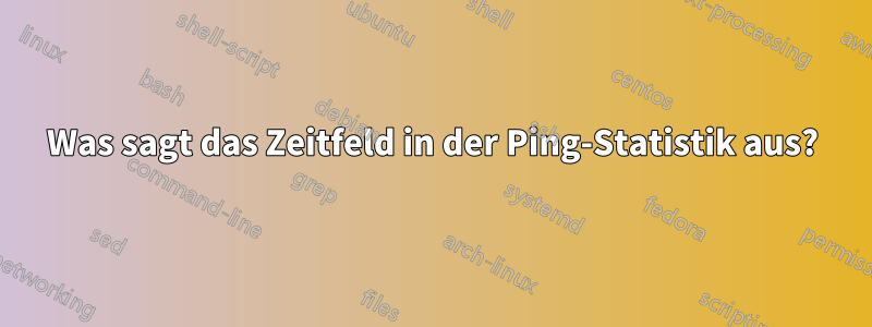 Was sagt das Zeitfeld in der Ping-Statistik aus?