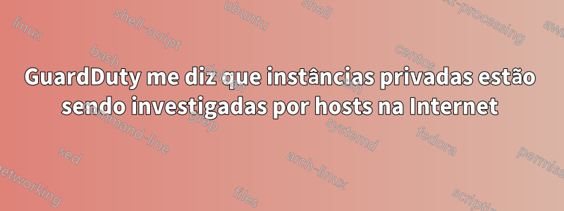 GuardDuty me diz que instâncias privadas estão sendo investigadas por hosts na Internet