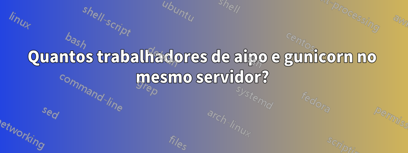 Quantos trabalhadores de aipo e gunicorn no mesmo servidor?