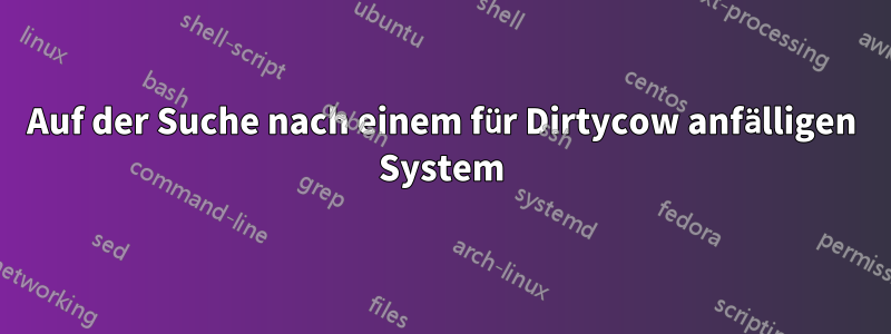 Auf der Suche nach einem für Dirtycow anfälligen System